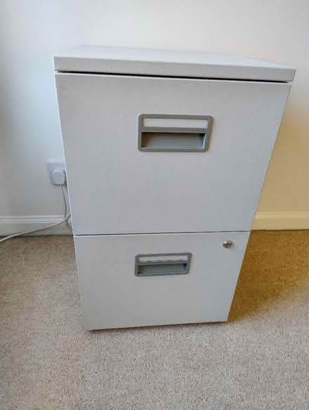 Photo of free Light Grey 2 Drawer Filing Cabinet (Dunblane FK15) #1