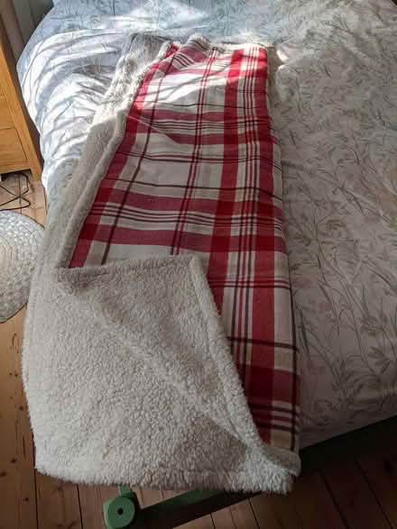 Photo of free Red check fleece blanket (Clun valley SY7) #1