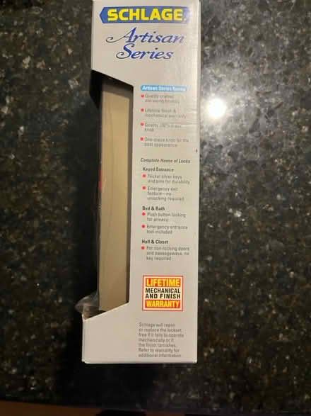 Photo of free Schlage Keyed Entrance Door Knob (Smoky Hill Rd & Tower Rd) #3