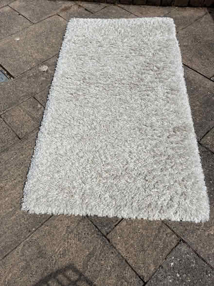 Photo of free Rug, shag pile, off-white (Hertford SG13) #1