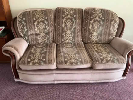 Photo of free 3 seater Sofa and two armchairs, can go separately. (Garsington OX44) #1