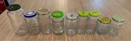 Photo of free Nine empty glass jars (Valencia Avenue, Sunnyvale) #1