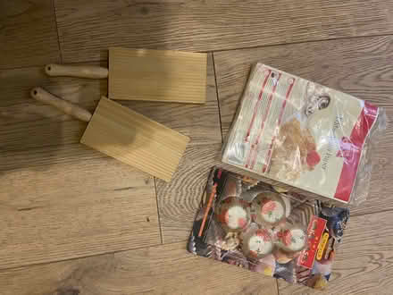 Photo of free Unused mini cakes cases, butter paddles and edible paper (Preston Park area BN1) #1