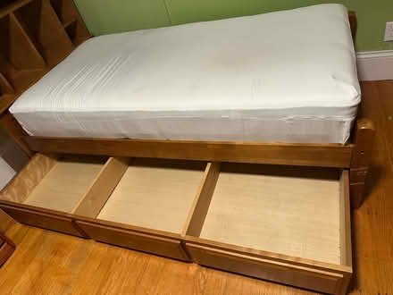 Photo of free Twin bed frame and mattress (Newton) #2