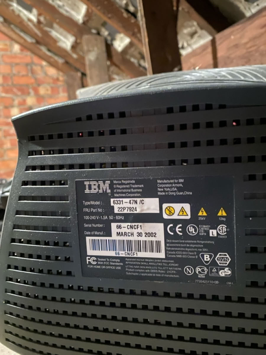 Free Old IBM Monitor Ormskirk L39 free-old-ibm-monitor-ormskirk-l39