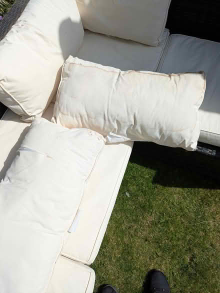 Photo of free Outdoor L-shaped sofa (Roffey) #2