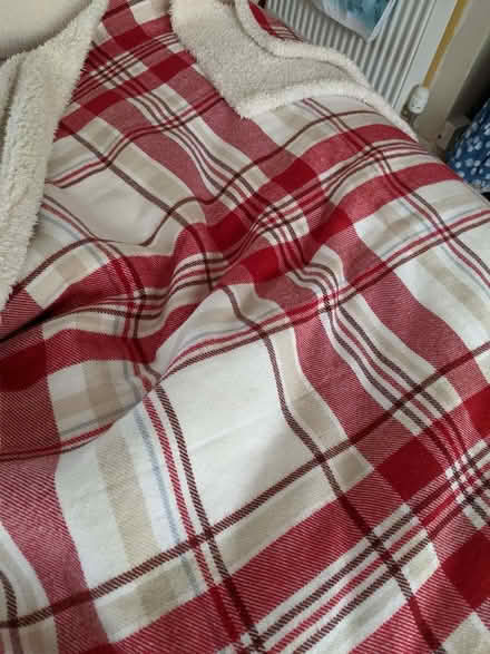 Photo of free Red check fleece blanket (Clun valley SY7) #2