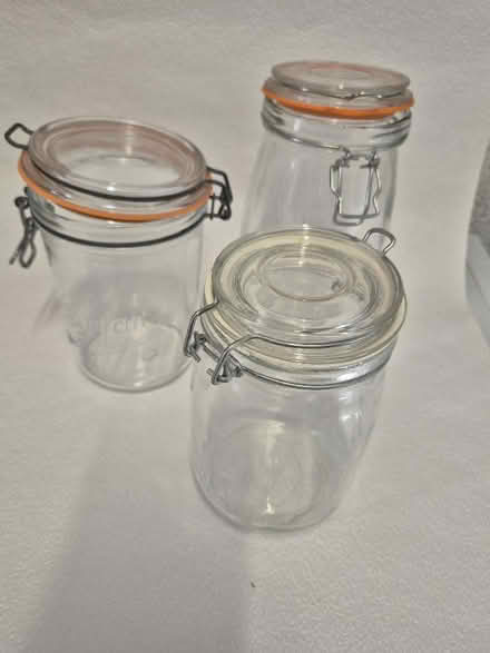 Photo of free 3 x Glass Storage Jars (Peachcroft OX14) #1