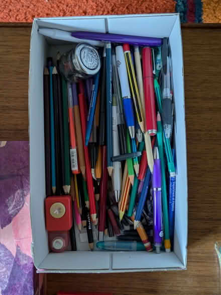 Photo of free Box full of various craft related odds and ends. (The Plantation GL5) #1