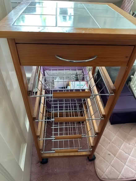 Photo of free Kitchen trolley with tiled top (Ashford TW15) #1