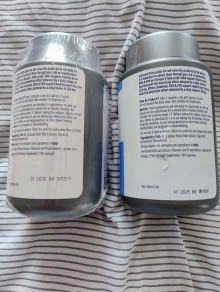 Photo of free Boots Omega 3 Fish Oil 1000 mg 180 Capsules, two bottles (Queenstown Road SW8) #2