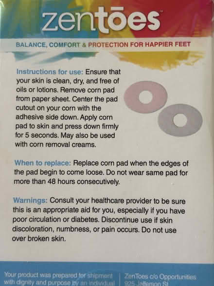 Photo of free Foot care - corn cushions (Sunnyvale near Fremont H.S.) #2