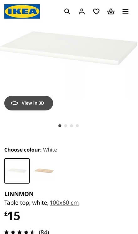 Photo of free IKEA 100x 60cm white desk (Harpenden) #3
