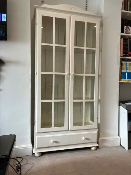 Photo of free White wooden display cabinets (Ravenscourt Park W6) #2