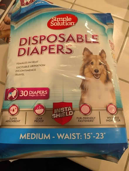 Photo of free Disposable dog diapers sz medium (Larkspur) #1