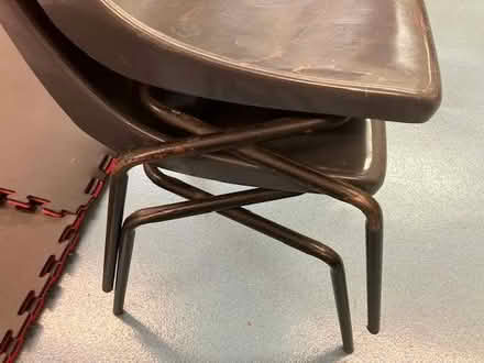 Photo of free 6 grey plastic stacking chairs (Cheadle Hulme SK8) #2