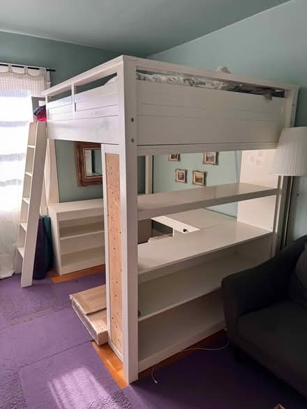 Photo of free PB Sleep & Study Loft Bed/Desk (Queen Anne) #2