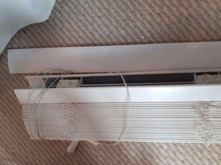 Photo of free White roller blinds including brackets (Knotty Ash L14) #3