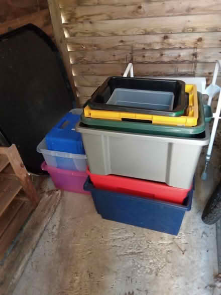 Photo of free Large plastic storage boxes (West Green, Crawley RH11) #1