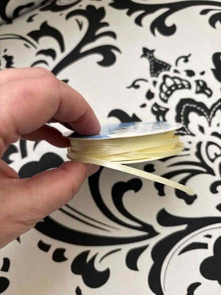 Photo of free Very thin pale yellow ribbon (Sunnyvale near Fremont H.S.) #2