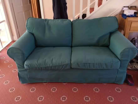 Photo of free 2 x IKEA 2 seater sofas. Extorp. Green. (Maldon CM9) #1