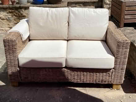 Photo of free Pair of rattan sofas (Charfield GL12) #1