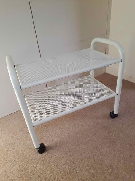 Photo of free Metal trolley - white - 2 shelves (Chalfont St. Peter SL9) #1