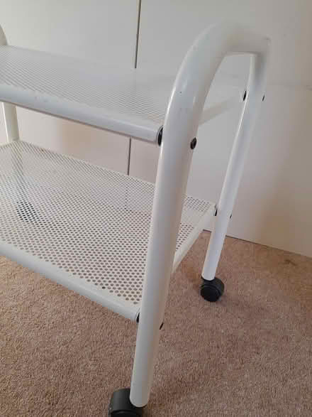 Photo of free Metal trolley - white - 2 shelves (Chalfont St. Peter SL9) #2