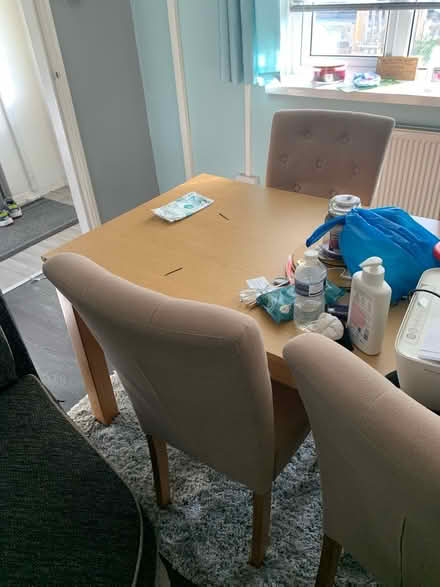 Photo of free Table and 4 high back chairs (B34) #1