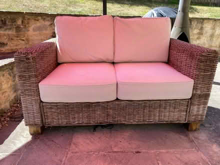 Photo of free Pair of rattan sofas (Charfield GL12) #3