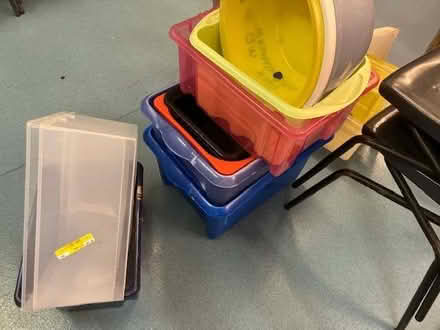 Photo of free About a dozen plastic containers various sizes & shapes (Cheadle Hulme SK8) #1