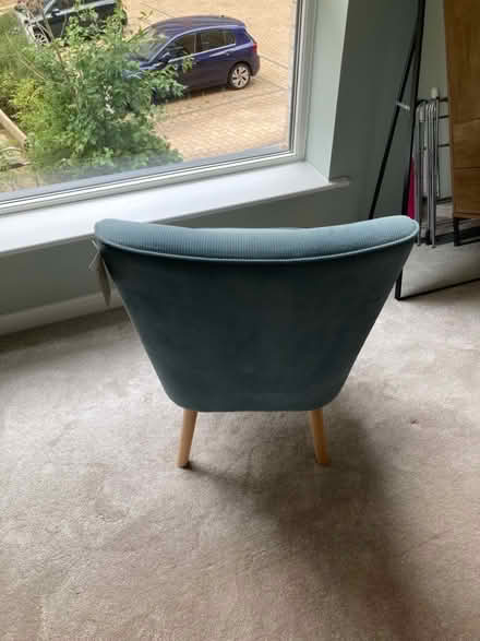Photo of free Pair of blue accent chairs (Wood Street E17) #2