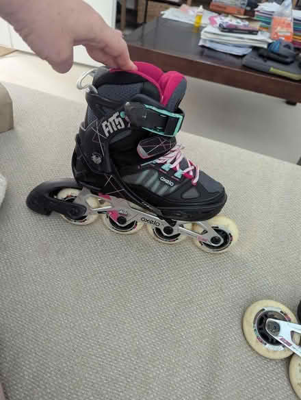 Photo of free Adjustable (size 32 - 35) inline children's skates (Petersfield Ward CB1) #3