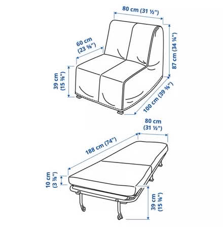 Photo of free IKEA Chair Bed (Prenton CH43) #3