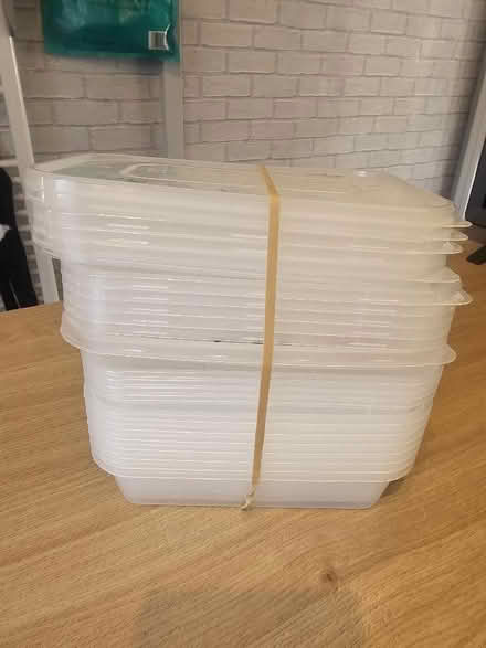 Photo of free 12 takeaway tubs and lids (Malvern Link WR14) #1