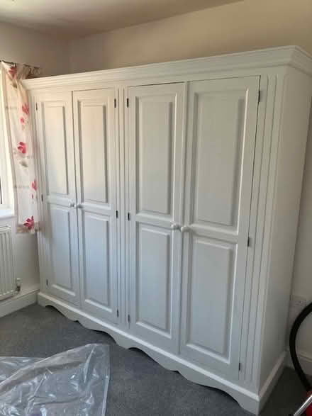 Photo of free Pine wardrobe - painted white (NR219BZ) #1
