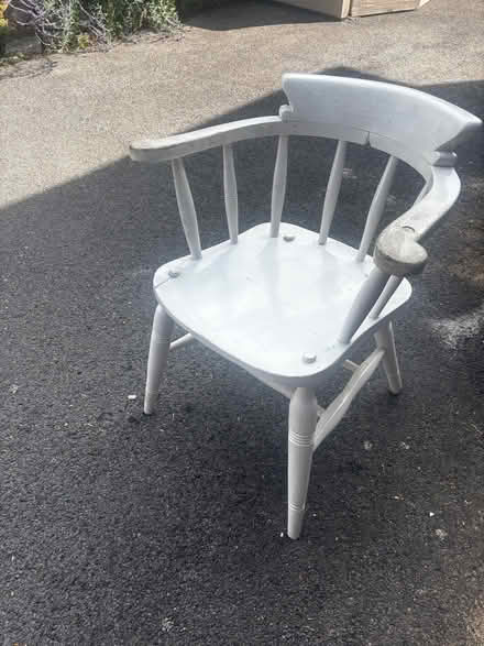 Photo of free Wooden Chair Painted White (Saint Cross SO23) #2