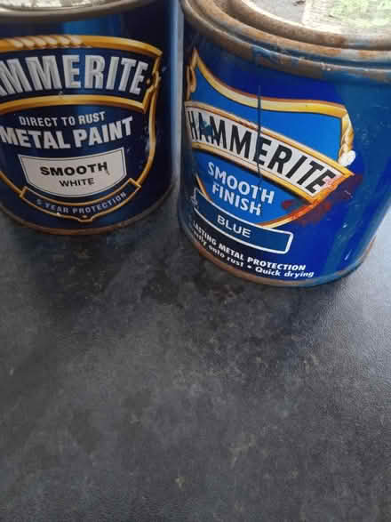 Photo of free Hammerite smooth paints blue and white (Hildenborough TN11) #1
