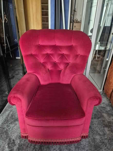 Photo of free Two dark red armchairs (Copley, Halifax - HX3) #2