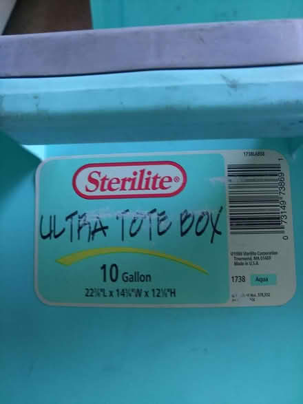 Photo of free 10gal tote box (Torrance 90505) #2