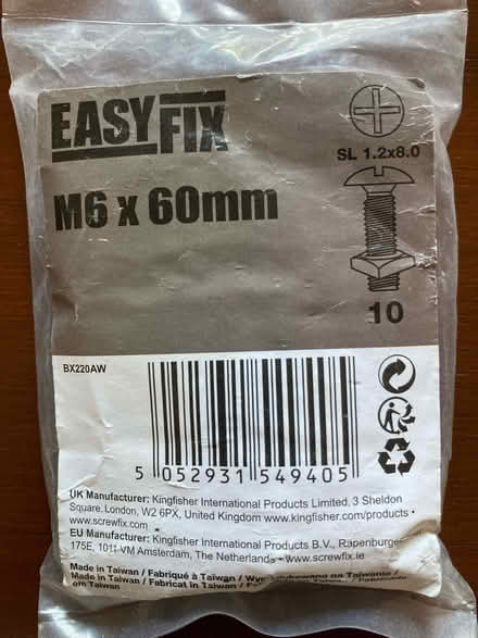 Photo of free Easy fix bolts (St Leonards on Sea TN37) #2