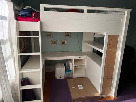 Photo of free PB Sleep & Study Loft Bed/Desk (Queen Anne) #1