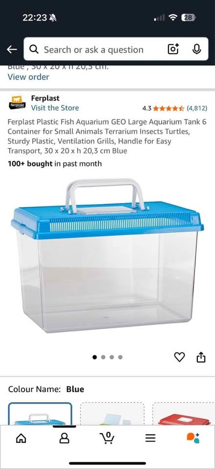 Photo of free Small fish tank (plastic) (Gosforth NE3) #1