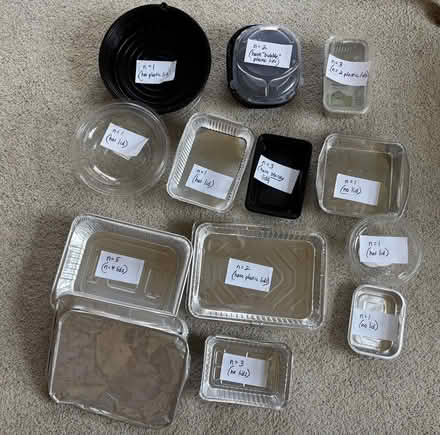 Photo of free Aluminum + plastic food containers (Sunnyvale near Fremont H.S.) #1