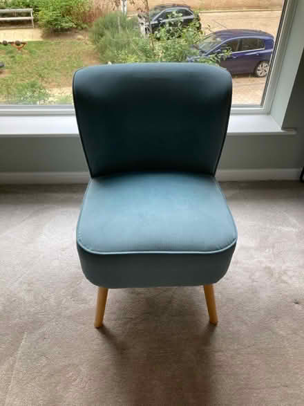 Photo of free Pair of blue accent chairs (Wood Street E17) #3