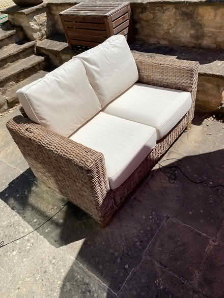 Photo of free Pair of rattan sofas (Charfield GL12) #2