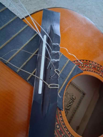 Photo of free Classical guitar bridge detached (ME8) #4