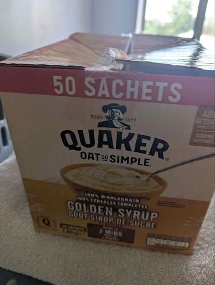 Photo of free Box of Quaker Oats Golden Syrup flavour (Woodley RG5) #1