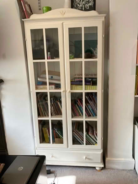 Photo of free White wooden display cabinets (Ravenscourt Park W6) #1