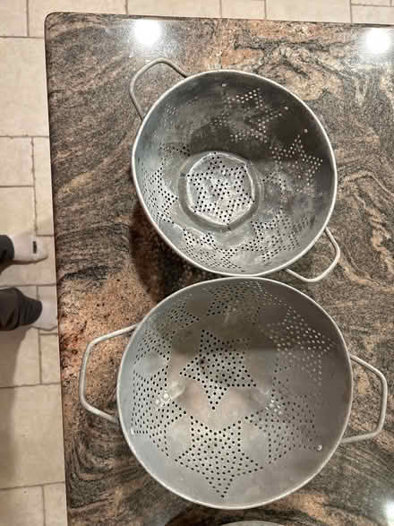 Photo of free Two metal colanders (Lexington MA) #1
